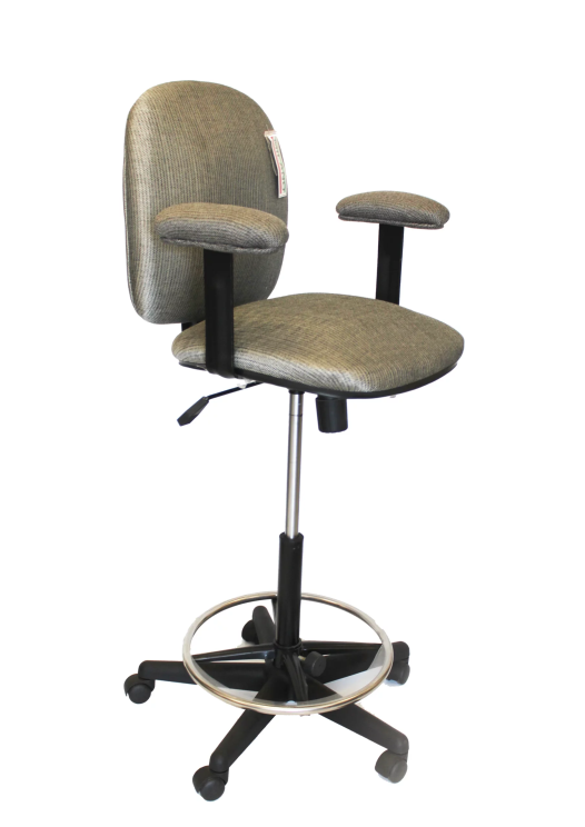 Secretary drafting fabric chair without arms